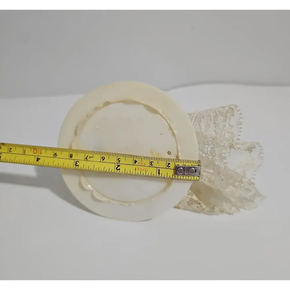 Vintage Bride Groom Wedding Cake Topper Lace Veil 50s 60s Retro Coquette